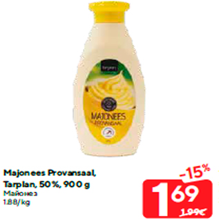 Allahindlus - Majonees Provansaal, Tarplan, 50%, 900 g