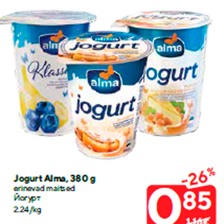 Allahindlus - Jogurt Alma, 380 g