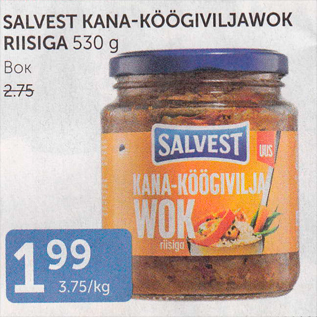 Allahindlus - SALVEST KANA-KÖÖGIVILJAWOK RIISIGA 530 G