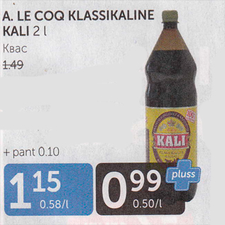 Allahindlus - A.LE COQ KLASSIKALINE KALI 2 L