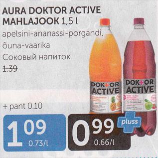 Allahindlus - AURA DOKTOR ACTIVE MAHLAJOOK 1,5 L