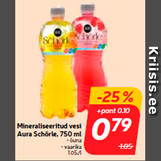 Allahindlus - Mineraliseeritud vesi Aura Schörle, 750 ml