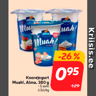 Allahindlus - Koorejogurt Muah!, Alma, 380 g