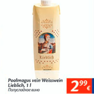 Allahindlus - Poolmagus vein Weisswein Lieblich, 1 l