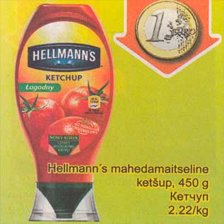 Allahindlus - Hellman´s mahedamaitseline ketšup, 450 g