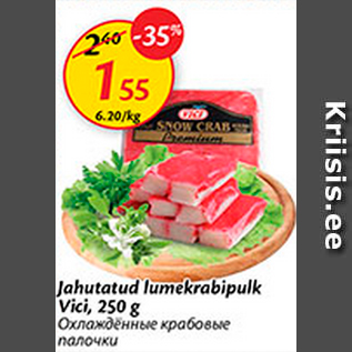 Allahindlus - Jahutatud lumekrabipulk Vici, 250 g