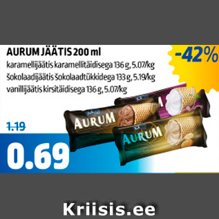 Allahindlus - AURUM JÄÄTIS 200 ML