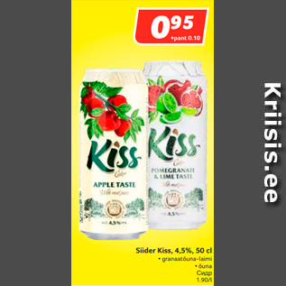 Allahindlus - Siider Kiss, 4,5%, 50 c