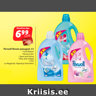 Allahindlus - Perwoll Renew pesugeel, 4 l