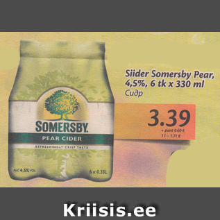 Allahindlus - Siider Somersby Pear