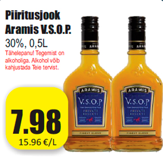 Allahindlus - Piiritusjook Aramis V.S.O.P.