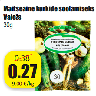 Allahindlus - Maitseaine kurkide soolamiseks Valežs 30g