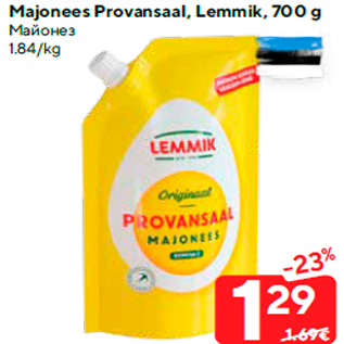 Allahindlus - Majonees Provansaal, Lemmik, 700 g