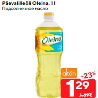 Allahindlus - Päevalilleõli Oleina, 1 l