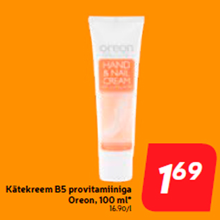 Allahindlus - Kätekreem B5 provitamiiniga Oreon, 100 ml*