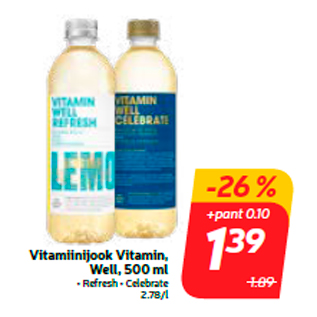 Allahindlus - Vitamiinijook Vitamin, Well, 500 ml