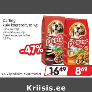 Allahindlus - Darling kuiv koeratoit, 10 kg