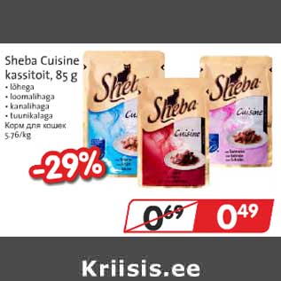 Allahindlus - Sheba Cuisine kassitoit, 85 g