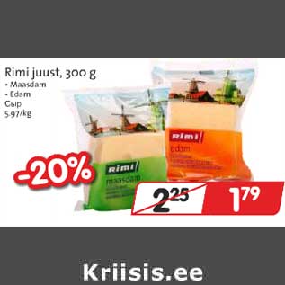 Allahindlus - Rimi juust, 300 g