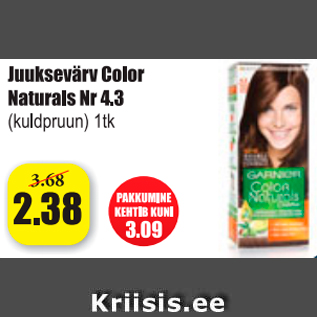 Allahindlus - Juuksevärv Color Naturals Nr 4.3