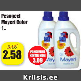 Allahindlus - Pesugeel Mayeri Color 1 L