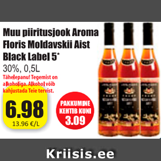 Allahindlus - Muu piiritusjook Aroma Floris Moldavskii Aist Black Label 5*