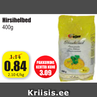 Allahindlus - Hirsihelbed 400 g