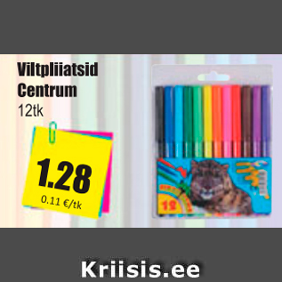 Allahindlus - Viltpliiatsid Centrum 12 tk