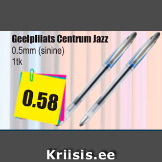 Allahindlus - Geelpliiatsid Centrum Jazz