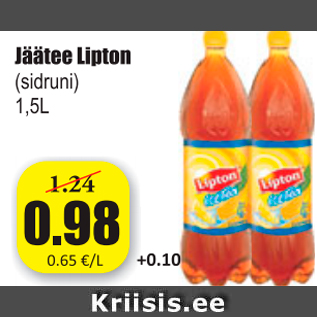 Allahindlus - Jäätee Lipton