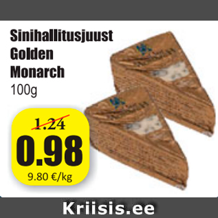 Allahindlus - Sinihallitusjuust Golden Monarch 100 g