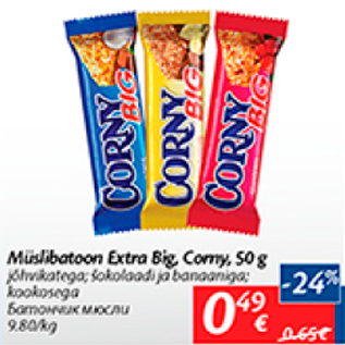 Allahindlus - Müslibatoon Extra Big Corny, 50 g