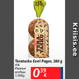 Allahindlus - Teratasku Eesti Pagar, 280 g, 4 tk