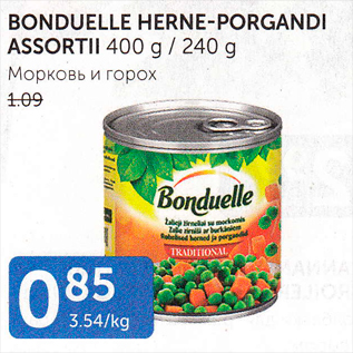 Allahindlus - BONDUELLE HERNE-PORGANDI ASSORTII