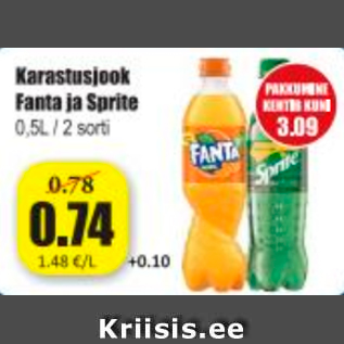 Allahindlus - Karastusjook Fanta ja Sprite