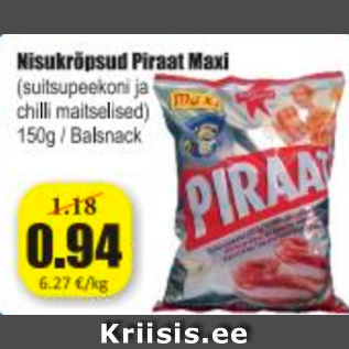 Allahindlus - Nisukrõpsud Piraat Maxi