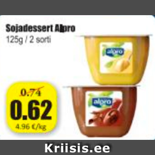 Allahindlus - Sojadessert Alpro