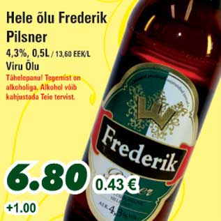 Allahindlus - Hele õlu Frederik Pilsner