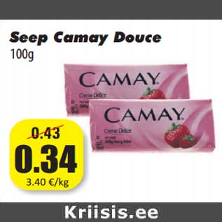 Allahindlus - Seep Camay Douce 100g