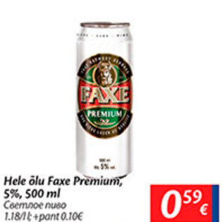 Allahindlus - Hele õlu Faxe Premium