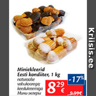 Allahindlus - Miniekleerid Eesti kondiiter, 1 kg