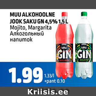 Allahindlus - MUU ALKOHOOLNE JOOK SAKU GN 4,5%, 1,5 L