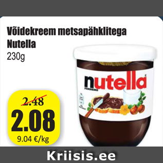 Allahindlus - Võidekreem metsapähklitega Nutella