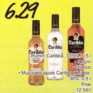 Allahindlus - Rumm Caribba, 37,5%, 0,5 l