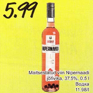 Allahindlus - Maitsestatud viin Nipernaadi jõhvika, 37,5%, 0,5 l