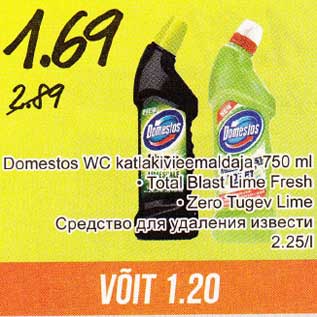 Allahindlus - Domestos WC katlakivieemaldaja, 750 ml