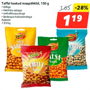 Allahindlus - Taffel kaetud maapähklid, 150 g