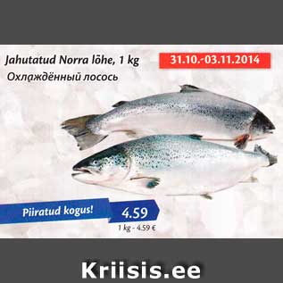 Allahindlus - Jahutatud Norra lõhe, 1 kg