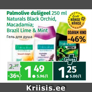 Allahindlus - Palmolive dušigeel 250 ml