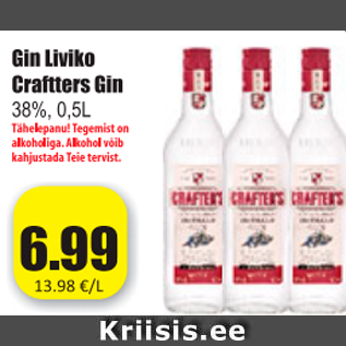 Allahindlus - Gin Liviko Craftters Gin